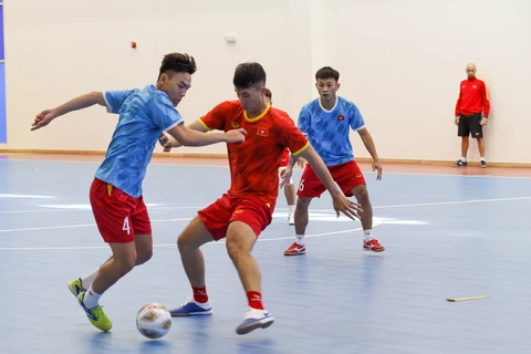 Tuyển futsal Việt Nam nỗ lực tập luyện, sẵn sàng đối đầu Hàn Quốc