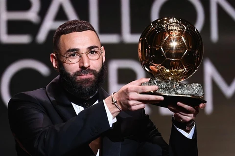 Benzema giành Quả bóng Vàng 2022. (Nguồn: Getty Images)