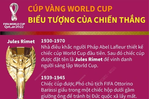 [Infographics] Cúp vàng World Cup - biểu tượng của chiến thắng