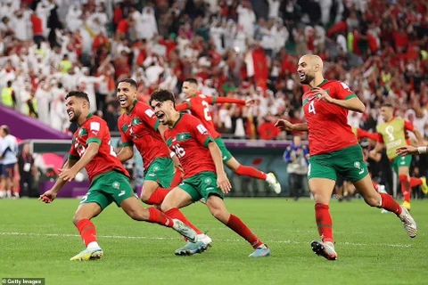 Maroc hiên ngang vào tứ kết World Cup 222. (Nguồn: Getty Images)