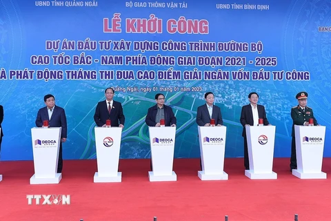 Thủ tướng dự Lễ khởi công dự án đường bộ cao tốc Bắc Nam phía Đông