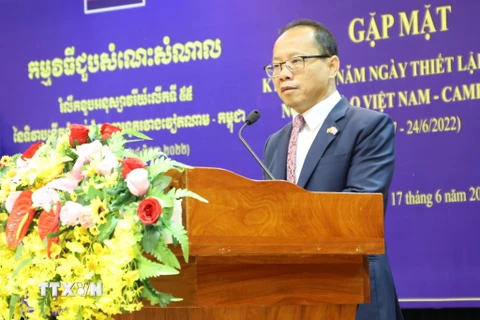 Trao Kỷ niệm chương tặng Đại sứ Campuchia tại Việt Nam Chay Navuth