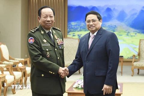 Thủ tướng Phạm Minh Chính tiếp Phó Thủ tướng Campuchia Tea Banh