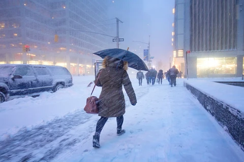 Mỹ: Thành phố New York đón trận tuyết lớn nhất trong mùa Đông