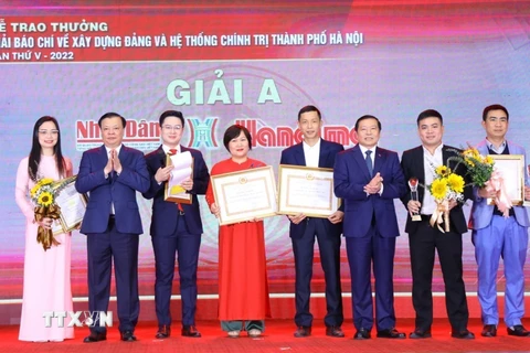 Hà Nội: Trao giải Báo chí về xây dựng Đảng và hệ thống chính trị