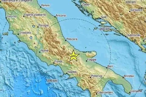Động đất mạnh có độ lớn 5,4 làm rung chuyển miền Nam Italy
