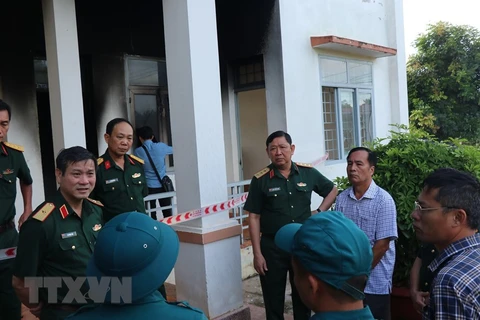 Đoàn công tác BQP kiểm tra hiện trường vụ tấn công tại Đắk Lắk