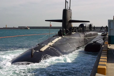 Tàu ngầm hạt nhân Mỹ tham gia tập trận chung với Hải quân Hàn Quốc