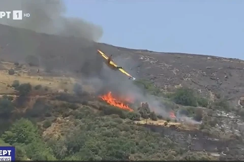 Máy bay tham gia dập lửa bị rơi tại Hy Lạp, 2 phi công thiệt mạng