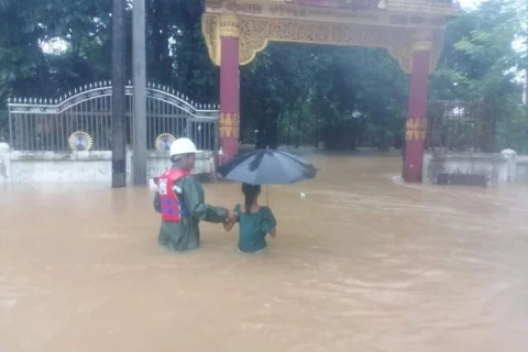 Myanmar sơ tán hàng nghìn người do mưa lũ gây ngập lụt trên diện rộng
