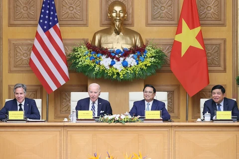 Thủ tướng và Tổng thống Joe Biden dự Hội nghị cấp cao Việt Nam-Hoa Kỳ