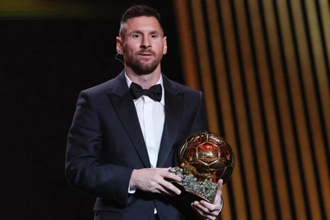 Messi giành danh hiệu Quả bóng Vàng 2023. (Nguồn: AFP)