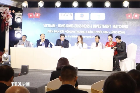 Diễn đàn kết nối giao thương và đầu tư Việt Nam-Hong Kong (Trung Quốc). (Ảnh: Xuân Anh/TTXVN)