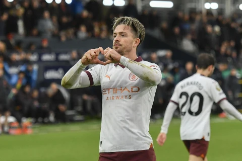 Jack Grealish giúp Man City chấm dứt mạch toàn hòa và thua. (Nguồn: EPA)