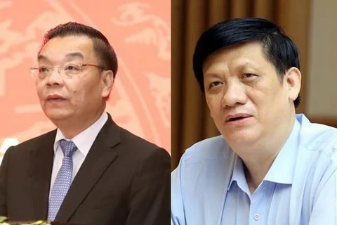 Ông Chu Ngọc Anh (trái) và ông Nguyễn Thanh Long. (Nguồn: TTXVN)