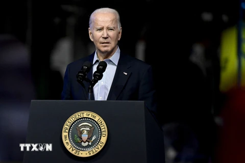 Tổng thống Mỹ Joe Biden phát biểu tại một sự kiện ở bang Colorado ngày 29/11/2023. (Ảnh: AFP/TTXVN)