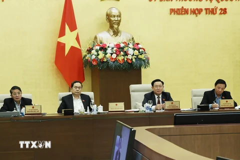 Chủ tịch Quốc hội Vương Đình Huệ phát biểu. (Ảnh: Lâm Khánh/TTXVN)
