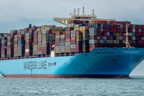 Tàu chở hàng hóa của hãng vận tải Maersk. (Nguồn: Reuters)