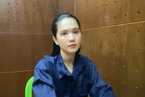 Hình ảnh người mẫu Ngọc Trinh sau 3 tháng bị bắt tạm giam. (Nguồn: Cơ quan Công an cung cấp)
