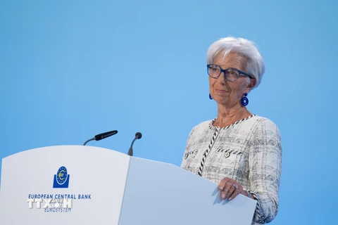 Chủ tịch ECB Christine Lagarde. (Ảnh: THX/TTXVN)