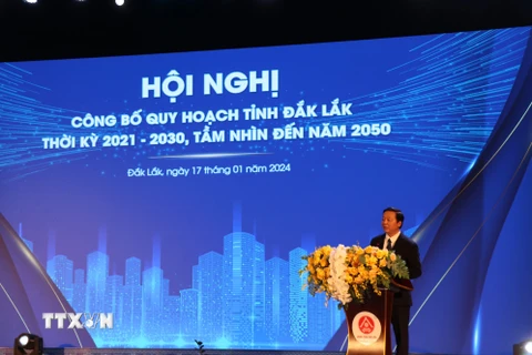 Phó Thủ tướng Chính phủ Trần Hồng Hà phát biểu tại Hội nghị. (Ảnh: Anh Dũng/TTXVN)