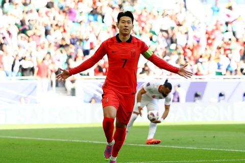 Son Heung-min ghi bàn nhưng Hàn Quốc chỉ giành được kết quả hòa. (Nguồn: Reuters)
