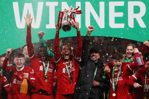 Liverpool giành Cúp Liên đoàn Anh 2024. (Nguồn: Getty Images)
