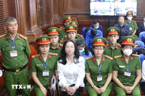 Bị cáo Trương Mỹ Lan bị tuyên phạt mức án tử hình. (Ảnh: Thanh Vũ/TTXVN)