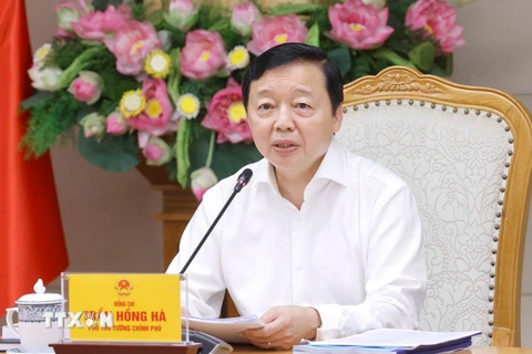 Phó Thủ tướng Trần Hồng Hà phát biểu. (Ảnh: Doãn Tấn/TTXVN)