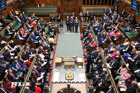 Quang cảnh phiên họp Quốc hội Anh ở London. (Ảnh: AFP/TTXVN)