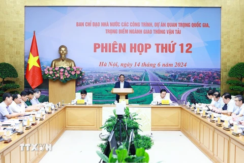 Thủ tướng Phạm Minh Chính chủ trì phiên họp. (Ảnh: Dương Giang/TTXVN)