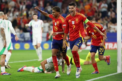 Đội tuyển Tây Ban Nha sớm giành quyền vào vòng 1/8 EURO 2024. (Nguồn: Getty Images)
