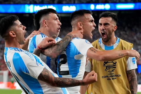 Đội tuyển Argentina sớm giành quyền vào tứ kết Copa America 2024. (Nguồn: AP)