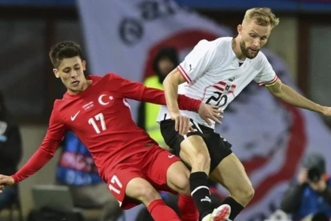 Thổ Nhĩ Kỳ sẽ đối đầu Áo để tranh vé tứ kết EURO 2024. (Nguồn: AP)