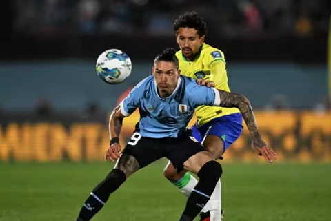 Uruguay và Brazil sẽ quyết đấu tranh vé bán kết Copa America 2024. (Nguồn: AFP)