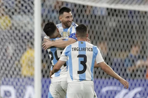 Messi góp công lớn trong chiến thắng của Argentina. (Nguồn: AP)