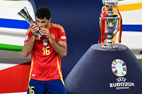 Rodri là cầu thủ xuất sắc nhất tại Vòng chung kết EURO 2024. (Nguồn: AFP/Getty Images)