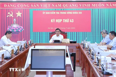 Kỳ họp thứ 43 Ủy ban Kiểm tra Trung ương. (Ảnh: Phương Hoa/TTXVN)