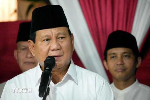 Tổng thống đắc cử Indonesia Prabowo Subianto. (Ảnh: AFP/TTXVN)