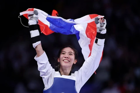 Panipak Wongpattanakit giành huy chương Vàng Olympic Paris 2024. (Nguồn: Getty Images)