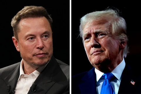 Cựu Tổng thống Donald Trump (phải) và tỷ phú Elon Musk. (Nguồn: Bloomberg)