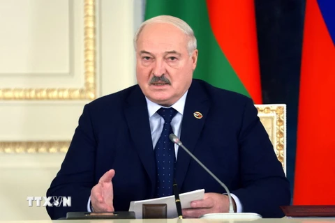 Tổng thống Belarus Alexander Lukashenko tại cuộc họp ở Saint Petersburg, Nga ngày 29/1/2024. (Ảnh: AFP/TTXVN)