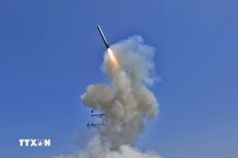 Tên lửa hành trình Tomahawk. (Ảnh: AFP/TTXVN)