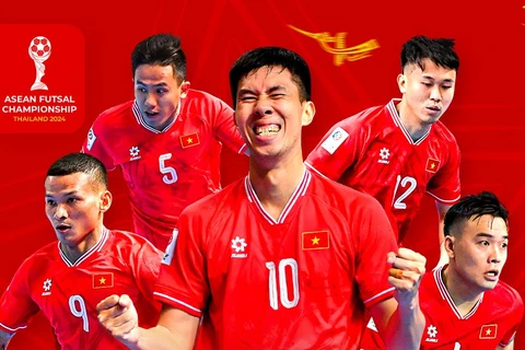 Tuyển Futsal Việt Nam quyết làm nên lịch sử ở giải Futsal Đông Nam Á. (Nguồn: VFF)