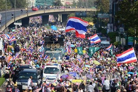 Video phe đối lập Thái Lan quyết tâm cản trở bầu cử