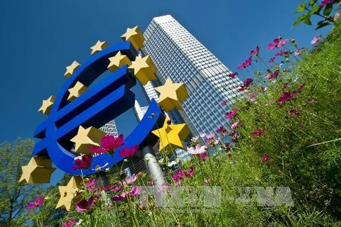 Tòa nhà Ngân hàng Trung ương Châu Âu tại Frankfurt am Main, miền trung nước Đức ngày 4/7. (Ảnh: AFP/TTXVN) 