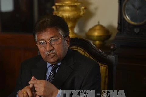 Cựu Tổng thống Pakistan Pervez Musharraf trong cuộc họp báo ở Islamabad ngày 29/12. (Nguồn: AFP/TTXVN)