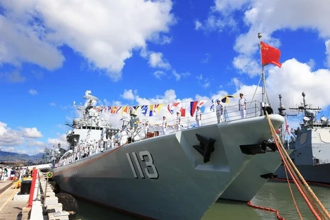 Các tàu hải quân Trung Quốc cập Trân Châu Cảng ở Hawaii, ngày 6/9. Ảnh minh họa. (Nguồn: THX/TTXVN)