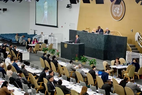 Một cuộc họp tại Đại hội đồng Liên hợp quốc. (Nguồn: THX/TTXVN)