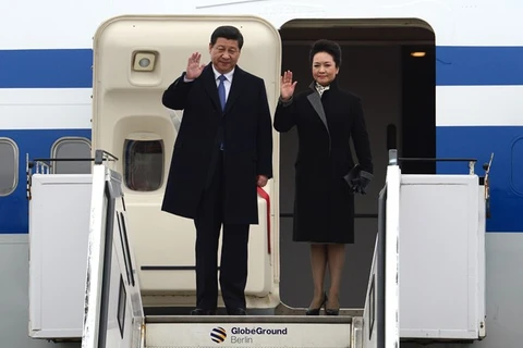 Chủ tịch Trung Quốc Tập Cận Bình và phu nhân. (Ảnh: AFP/TTXVN)